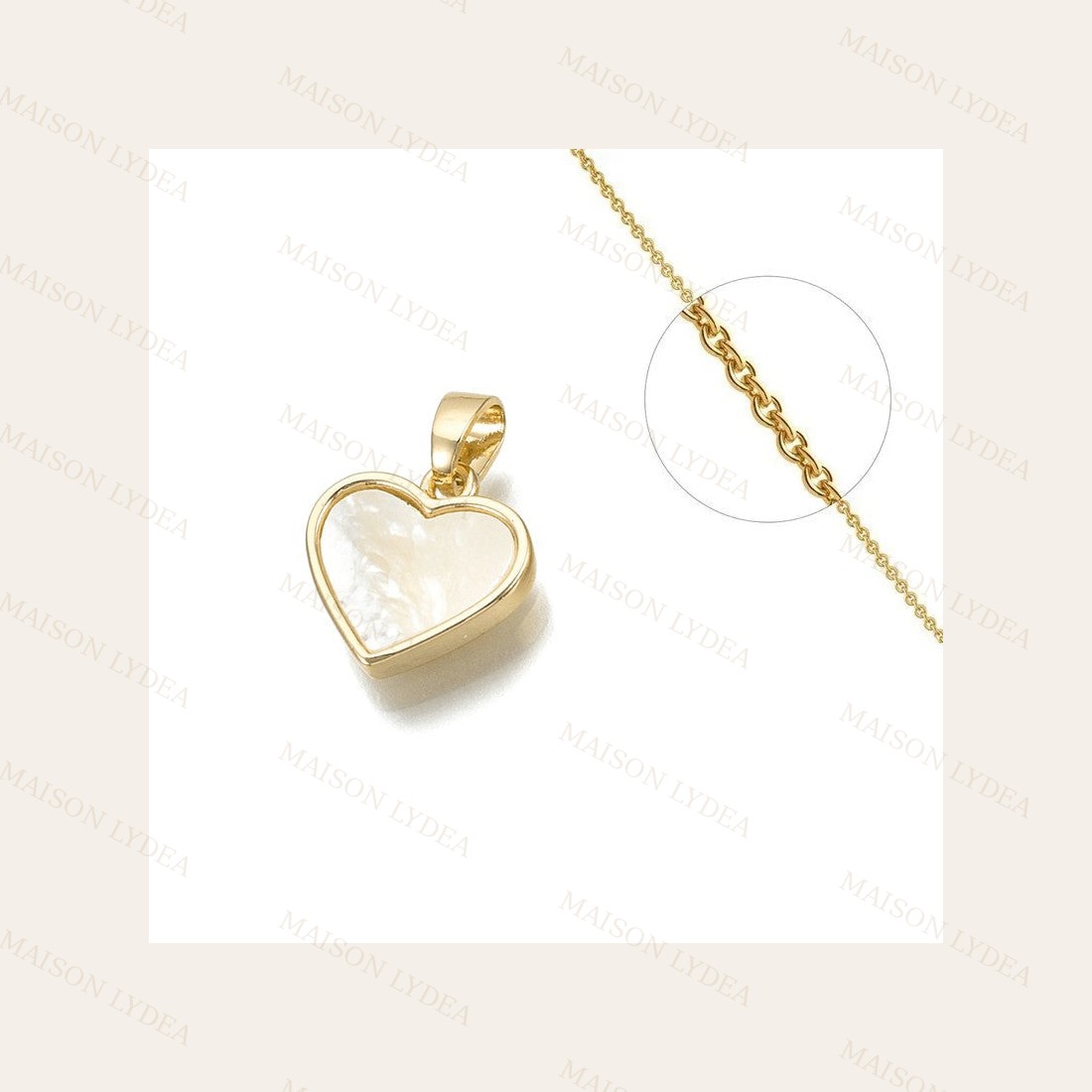 Collier Cœur Nacre